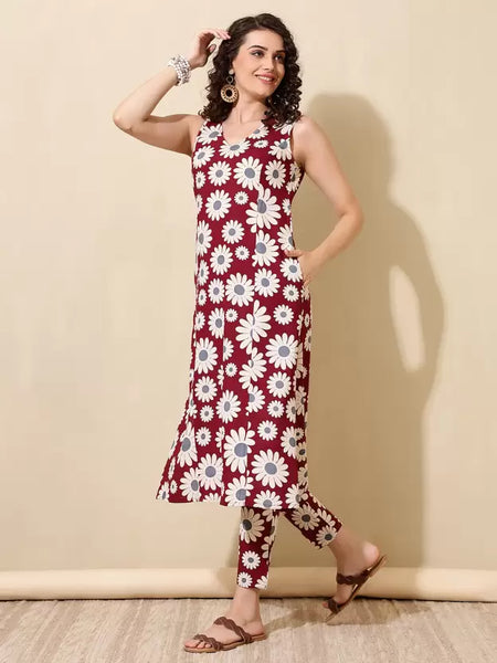 Women Viscose Rayon Kurta Pant Set