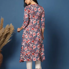 Women Floral Print Viscose Rayon A-line Kurta